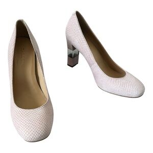 Talbots Light Pink Snakeskin Embossed Heels